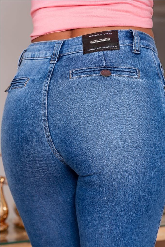 Calca Jeans Skinny com Bolso Embutido Feminina Revanche Araripe Azul